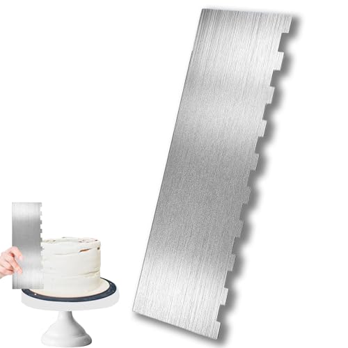 Tortenmesser Tortenspachtel Kuchenschaber Kuchen Dekorationskamm Teigschaber, 1 Stück 22 x 7, 7 cm, 2 in 1 Seitenschaber Kuchen Dekorieren Kamm, Torten Schaber Tortenglätter Küche Backen DIY Werkzeug. Tortenmesser Tortenspachtel Kuchenschaber Kuchen Dekorationskamm Teigschaber, 1 Stück 22 x 7, 7 cm, 2 in 1 Seitenschaber Kuchen Dekorieren Kamm, Torten Schaber Tortenglätter Küche Backen DIY Werkzeug. von TuseRxln