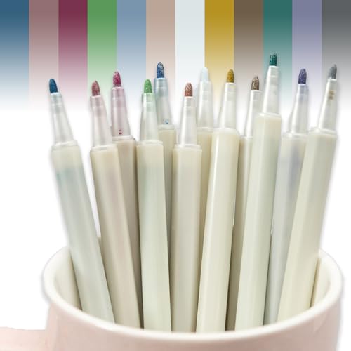 TuseRxln Metallischen Marker Metallic Marker Stifte, 12 Farben Metallischen Stift Pens, DIY Fotoalbum, Scrapbooking Zubehör, für Schwarzes Papier, Steinmalerei, Gästebuch, Kartenherstellung, Holz. TuseRxln Metallischen Marker Metallic Marker Stifte, 12 Farben Metallischen Stift Pens, DIY Fotoalbum, Scrapbooking Zubehör, für Schwarzes Papier, Steinmalerei, Gästebuch, Kartenherstellung, Holz. von TuseRxln