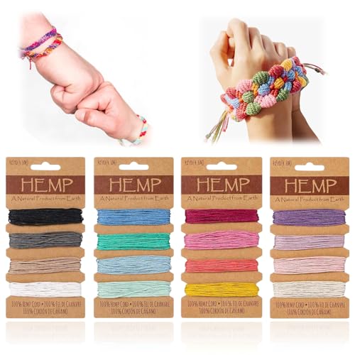 TuseRxln Schnur Mehrfarbige Flachs Schnur, 16 Farben Faden Schnur für Armbänder, Schnur zum Basteln, Bastelschnur, Kunsthandwerk, Dekor, Bracelet Making Accessories Ribbon. 1mm, 80 Yards Insgesamt. von TuseRxln