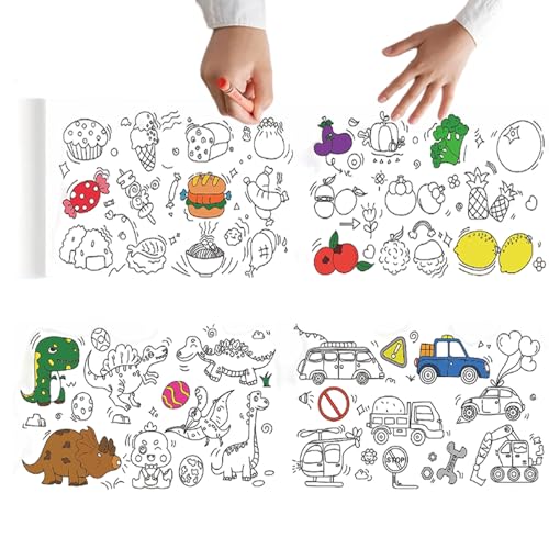 Zeichnungsrolle für Kinder Papier-Tischdecke Ausmaltischdecke, 1 Rolle/30cm*3m Schneidbare Malpapier Rolle, 6 Arten von Aktivitäten für Kinder DIY Malrolle Coloring Paper Rol, Malmustern Kinder Zeichnungsrolle für Kinder Papier-Tischdecke Ausmaltischdecke, 1 Rolle/30cm*3m Schneidbare Malpapier Rolle, 6 Arten von Aktivitäten für Kinder DIY Malrolle Coloring Paper Rol, Malmustern Kinder von TuseRxln