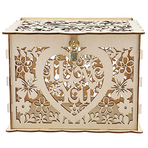 ohcoolstule Karten-Box, 25 cm, Vintage-Eventkartenbox, Hochzeitskartenbox mit Schlüssel, DIY-Geldgeschenkbox für Hochzeit, Empfang, Hochzeitsbedarf ohcoolstule Karten-Box, 25 cm, Vintage-Eventkartenbox, Hochzeitskartenbox mit Schlüssel, DIY-Geldgeschenkbox für Hochzeit, Empfang, Hochzeitsbedarf von Tusina