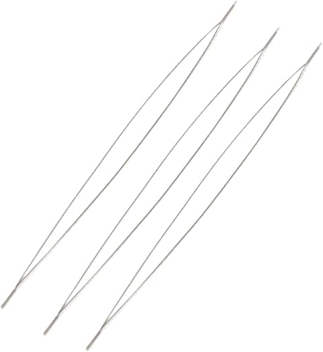 5 Stück Schmuck-Perlennadeln, Edelstahl, Schmuckperlennadeln, große Öse, flexible Öse für Saiten, Saatgut, Perlen, Armband, Ne Perlennadeln 5 Stück Schmuck-Perlennadeln, Edelstahl, Schmuckperlennadeln, große Öse, flexible Öse für Saiten, Saatgut, Perlen, Armband, Ne Perlennadeln von Tustao