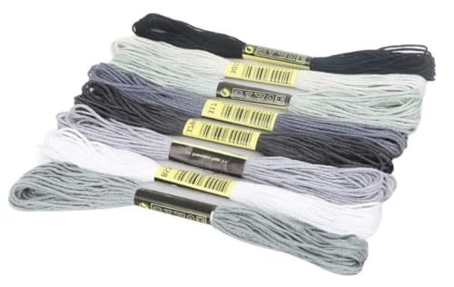 8 Stück Baumwollgarn zum Sticken, Freundschaftsarmbänder, Nähgarn, grau, Stickgarn für Kunst, Basteln und Nähen, Stickgarn und Zahnseide, 7,5 m 8 Stück Baumwollgarn zum Sticken, Freundschaftsarmbänder, Nähgarn, grau, Stickgarn für Kunst, Basteln und Nähen, Stickgarn und Zahnseide, 7,5 m von Tustao