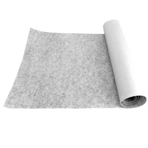 Tutamaz Filz Selbstklebend dünn 1mm Hellgrau, 50x150cm Klebefilz Selbstklebend, Self Adhesive Felt, Nadelfilz Superflex, Innenraumverkleidung Bezugsstoff Bastefilz DIY Auto Box Liner, Stühle Möbel von Tutamaz