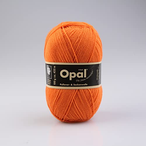 Opal Sockengarn - Uni 4fach 5181 orange von Tutto-Opal