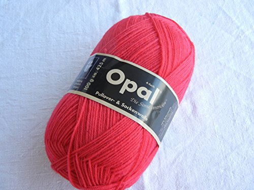 Opal uni 4-fach - 5180 rot - 100g Sockenwolle von OPAL
