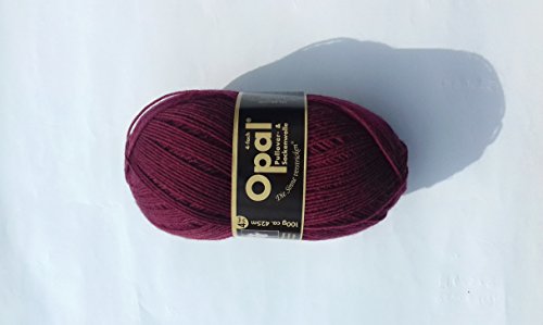 Opal uni 4-fach - 5196 burgund - 100g Sockenwolle von OPAL