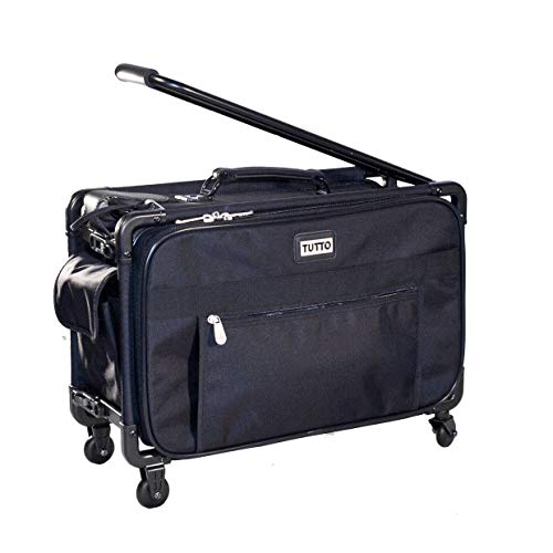 Tutto 9228xxl-blk Nähmaschinentasche auf Rollen, 840 Denier strapazierfähiges Nylon, Schwarz, 71.12 cm von Tutto
