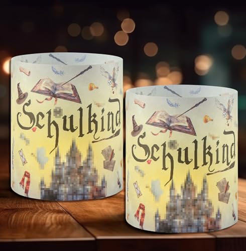 12 Windlicht Tischdeko Einschulung, Wizard Schulkind Tischdeko Papier Magical Deko Endlich Schulkind 2025 Mädchen Junge, Magic Theme Deko Schulanfang für Licht oder Teelicht 12 Windlicht Tischdeko Einschulung, Wizard Schulkind Tischdeko Papier Magical Deko Endlich Schulkind 2025 Mädchen Junge, Magic Theme Deko Schulanfang für Licht oder Teelicht von Tutukyle