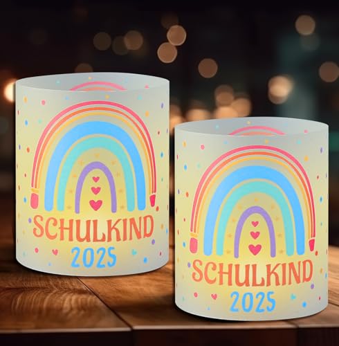 12 Windlicht Tischdeko Papier Einschulung Regenbogen, Schulkind 2025 Junge Mädchen, Deko Schulanfang Einschulung Deko, Windlichtdekoration für Licht oder Teelicht,Teelichter 12 Windlicht Tischdeko Papier Einschulung Regenbogen, Schulkind 2025 Junge Mädchen, Deko Schulanfang Einschulung Deko, Windlichtdekoration für Licht oder Teelicht,Teelichter von Tutukyle