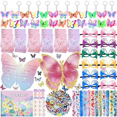 122 Stück Schmetterling Party Mitgebsel Kindergeburtstag Mädchen, Einladungskarten Kindergeburtstag Mädchen, Aufkleber Tüten Mask Armbänder Gummiringe Schlüsselanhänger 122 Stück Schmetterling Party Mitgebsel Kindergeburtstag Mädchen, Einladungskarten Kindergeburtstag Mädchen, Aufkleber Tüten Mask Armbänder Gummiringe Schlüsselanhänger von Tutukyle