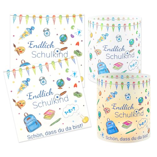 32 Stück Servietten Einschulung und 12 Windlicht Tischdeko, Schön DASS Du Da Bist Endlich Schulkind Tischdeko Einschulung Deko 2025 Schulanfang Deko Mädchen Junge Kinder 32 Stück Servietten Einschulung und 12 Windlicht Tischdeko, Schön DASS Du Da Bist Endlich Schulkind Tischdeko Einschulung Deko 2025 Schulanfang Deko Mädchen Junge Kinder von Tutukyle