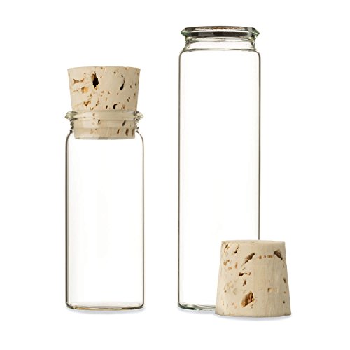 Tuuters 100x Reagenzgläschen mit Natur-Korken, Hochwertige Rollrandgläser für Gastgeschenke (100 x Ø 30mm) von Tuuters