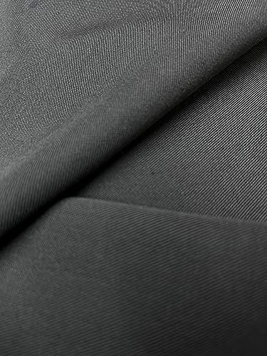 Tuva Textile Style 130-2yard AMC stahlgraue Farbe Stoff aus echter, einheitliche Wolle, Gabardine, waschbar, 2 m, Stil 130, Polyester, 2 yard pre cut von Tuva Textile