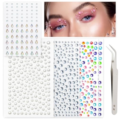 1059 PCS Glitzersteine Selbstklebend Bunt Strasssteine Zum Aufkleben Gesicht Glitzer Sticker Mit Perlenoptik Schmucksteine Für Kinder DIY Basteln Deko Haut Party Karneval Mit Pinzette 1059 PCS Glitzersteine Selbstklebend Bunt Strasssteine Zum Aufkleben Gesicht Glitzer Sticker Mit Perlenoptik Schmucksteine Für Kinder DIY Basteln Deko Haut Party Karneval Mit Pinzette von Tuwonwa