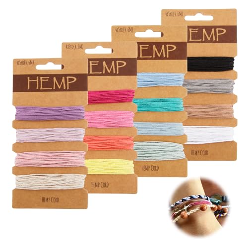 16 Farben Faden Schnur für Armbänder, 1 mm Armband Schnur für DIY Bänder Knüpfen, Loom Bänder Set, Gummiband Alternative zum Basteln, Schmuck, Gummi für Armbänder, Kinder & Erwachsene von Tuwonwa