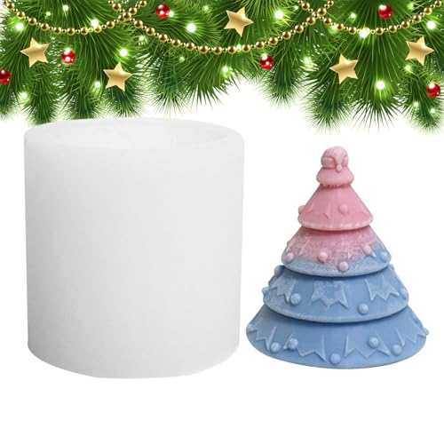 Tuxuseo Kerzenformen Silikon Weihnachten - Silikon Gießform für Harzgießen | Epoxidharz Formen für Partytisch Mittelstücke, Esszimmer und Hochzeitsdekoration von Tuxuseo