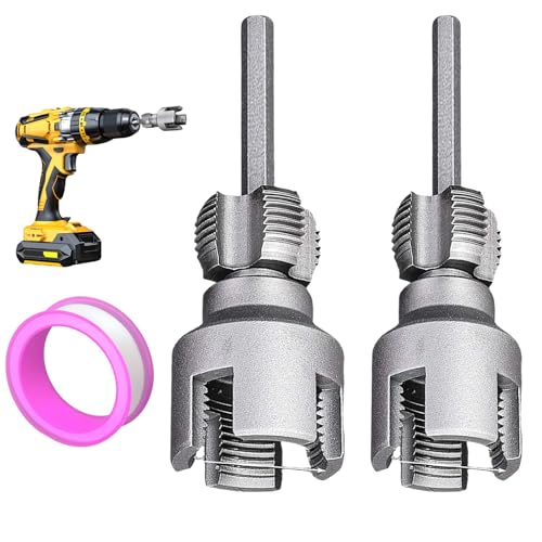 Tuxuseo Rohrgewindeschneider | PVC Rohrgewindeschneider | Außen- Und Innengewindeschneider Für 3/4 Zoll | Pipe Thread Maker Tool | Doppelkopf-Design - Wiederverwendbares Power Bohrerfäden Werkzeug Tuxuseo Rohrgewindeschneider | PVC Rohrgewindeschneider | Außen- Und Innengewindeschneider Für 3/4 Zoll | Pipe Thread Maker Tool | Doppelkopf-Design - Wiederverwendbares Power Bohrerfäden Werkzeug von Tuxuseo
