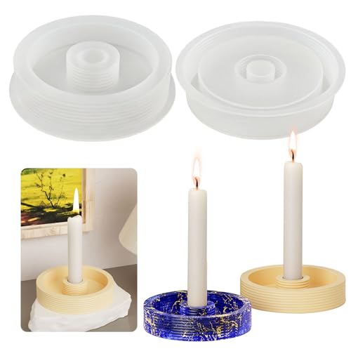2 Stück Kerzenhalter Silikonform Stabkerzen Tablett Kerzenhalter Gießform Kerzenständer Epoxidharz Form Runde Kerzentablett Silikonform Kerzenhalter Beton Gipsform Silikon Kerzenteller Harzform 2 Stück Kerzenhalter Silikonform Stabkerzen Tablett Kerzenhalter Gießform Kerzenständer Epoxidharz Form Runde Kerzentablett Silikonform Kerzenhalter Beton Gipsform Silikon Kerzenteller Harzform von Tuxuzal