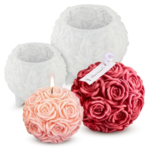 2 Stück Rosenkugel Kerzen Silikonform Rosen Blumen Kerzenform Rosenkugel Silikonform Blumen Gießform Kerzen Selber Machen, Kerzen Formen Silikon Rosenkugel Kerzenform zum Gießen Rosen Eiswürfelform 2 Stück Rosenkugel Kerzen Silikonform Rosen Blumen Kerzenform Rosenkugel Silikonform Blumen Gießform Kerzen Selber Machen, Kerzen Formen Silikon Rosenkugel Kerzenform zum Gießen Rosen Eiswürfelform von Tuxuzal