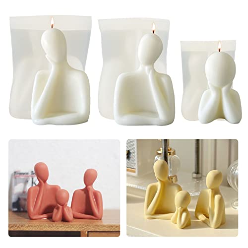3 Stück Familie Silikonform Kerzen Silikonform Körper Kerzenform Silikon Figur Kerzenformen zum Gießen 3D Körper Gießform DIY Kerzengießformen für Duftkerze Heimdekoration Ornamente Handwerk 3 Stück Familie Silikonform Kerzen Silikonform Körper Kerzenform Silikon Figur Kerzenformen zum Gießen 3D Körper Gießform DIY Kerzengießformen für Duftkerze Heimdekoration Ornamente Handwerk von Tuxuzal