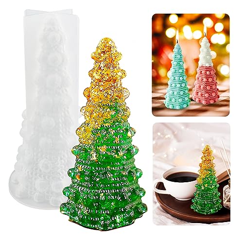 Weihnachtsbaum Kerzenform Silikonform Weihnachts Kerzengießform Weihnachtsbaum Silikonform 3D Kerzengießform Weihnachten Epoxidharz Form Silikon Seifenform Handwerk Harzform Gießform Weihnachts Deko von Tuxuzal