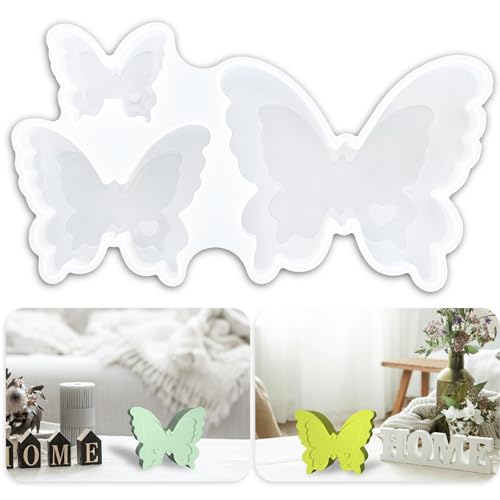 Silikonformen Gießformen Schmetterling Gipsform zum Gießen Silikonform Schmetterling Kerzenform Silikon Gießform Frühling DIY Handwerk Epoxidharz Tiere Form für Gips Gießen Haus Dekoration von Tuxuzal