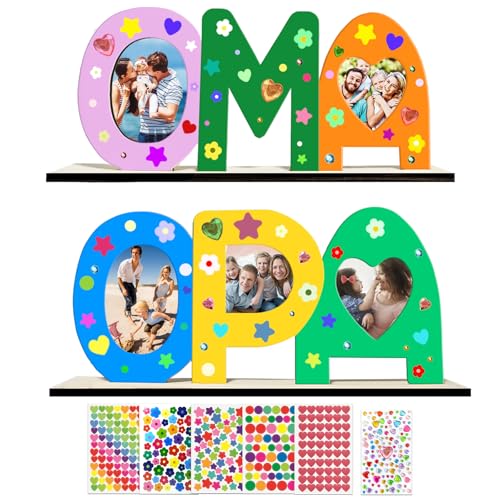 Tuxuzal 2 Stück Holzbuchstaben Bilderrahmen Geschenk für Oma Opa, Handgemachter Bastelset Oma Opa Bilderrahmen DIY Basteln Holzbuchstaben Dekorationen für Geburtstag Weihnachten Opa Oma Geschenk Tuxuzal 2 Stück Holzbuchstaben Bilderrahmen Geschenk für Oma Opa, Handgemachter Bastelset Oma Opa Bilderrahmen DIY Basteln Holzbuchstaben Dekorationen für Geburtstag Weihnachten Opa Oma Geschenk von Tuxuzal