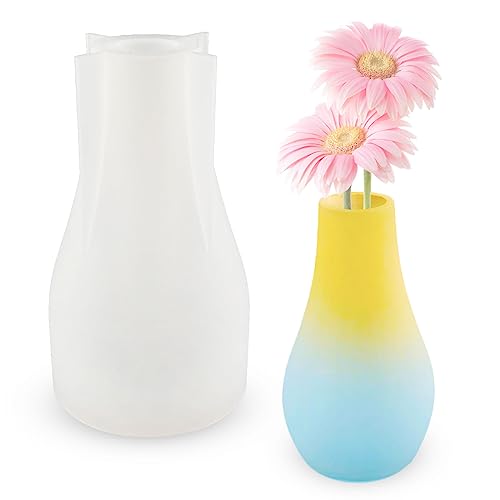 Vase Epoxidharz Silikonform DIY Vases Resin Formen, Epoxidharz Silikon Vase Formen zur Herstellung von Stifthaltern, Vasen, Kristallflaschen, Aufbewahrungsflaschen und dekorativen Ornamenten von Tuxuzal