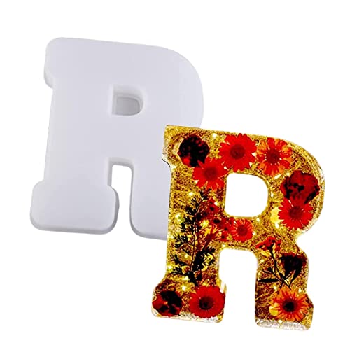 Silikon-Alphabet-Harz-Formen, Buchstaben-Silikonform zum Basteln, Epoxidharz-Gussformen, Alphabet-Epoxidharz-Silikonform, Großbuchstabensymbol-Form, Alphabet-Buchstaben-Backform von Tuxxjzm