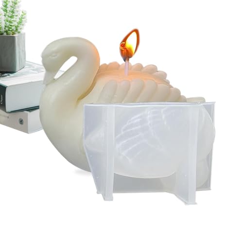 Tuxxjzm Schwanen-Harzform, 3D-Antihaft-Kerzenform, tragbares Bastelzubehör, flexible Gießform für Heimdekoration, Abendessen bei Kerzenschein Tuxxjzm Schwanen-Harzform, 3D-Antihaft-Kerzenform, tragbares Bastelzubehör, flexible Gießform für Heimdekoration, Abendessen bei Kerzenschein von Tuxxjzm