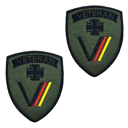 2 Stück Bundeswehr-Veteranen Flagge Patch Abnehmbare Aufnäher mit Stickereiverschluss Taktisch Militär Patch Applikation für Jacke Rucksäcke Kleidung Taschen Weste 2 Stück Bundeswehr-Veteranen Flagge Patch Abnehmbare Aufnäher mit Stickereiverschluss Taktisch Militär Patch Applikation für Jacke Rucksäcke Kleidung Taschen Weste von Tuyatezhi