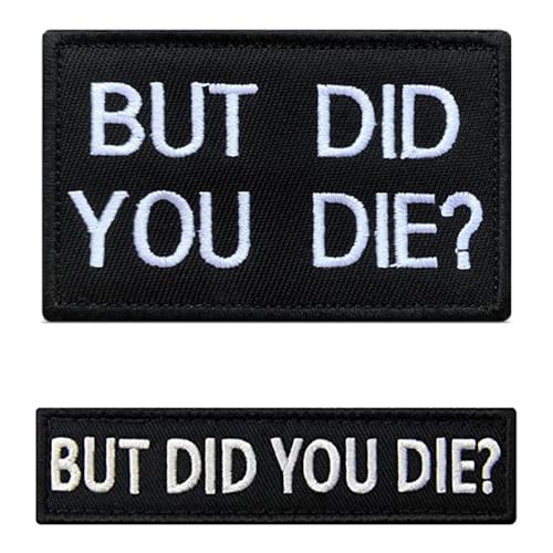 2 Stück"But Did You Die?"Lustige Flagge Patch Abnehmbare Aufnäher mit Stickereiverschluss Applikation Taktisch Militär Patch für Taschen Kleidung Abzeichen Weste Rucksäcke Jacke 2 Stück"But Did You Die?"Lustige Flagge Patch Abnehmbare Aufnäher mit Stickereiverschluss Applikation Taktisch Militär Patch für Taschen Kleidung Abzeichen Weste Rucksäcke Jacke von Tuyatezhi