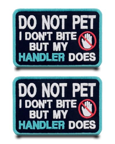 2 Stück DO NOT PET I DON'T BITE BUT MY HANDLER DOES Lustige Patch Stickerei Taktische Militär Aufnäher mit Stickerei Airsoft Patch für Taktische Hund Kleidung Baseballkappe Weste Hundegeschirr 2 Stück DO NOT PET I DON'T BITE BUT MY HANDLER DOES Lustige Patch Stickerei Taktische Militär Aufnäher mit Stickerei Airsoft Patch für Taktische Hund Kleidung Baseballkappe Weste Hundegeschirr von Tuyatezhi