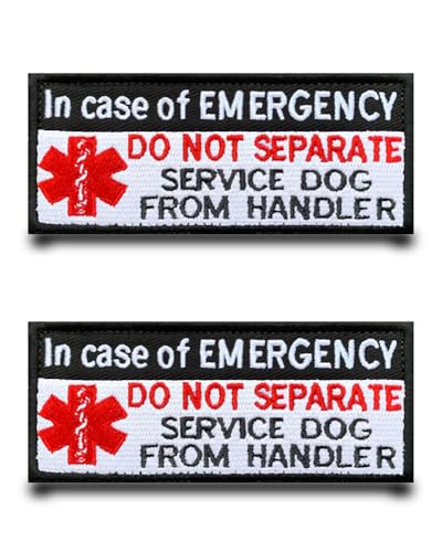 2 Stück DO NOT SEPARATE SERVICE DOG Lustige Patch Stickerei Taktische Militär Aufnäher mit Stickerei Airsoft Patch für Hundegeschirr Taktische Hund Kleidung Baseballkappe Weste 2 Stück DO NOT SEPARATE SERVICE DOG Lustige Patch Stickerei Taktische Militär Aufnäher mit Stickerei Airsoft Patch für Hundegeschirr Taktische Hund Kleidung Baseballkappe Weste von Tuyatezhi