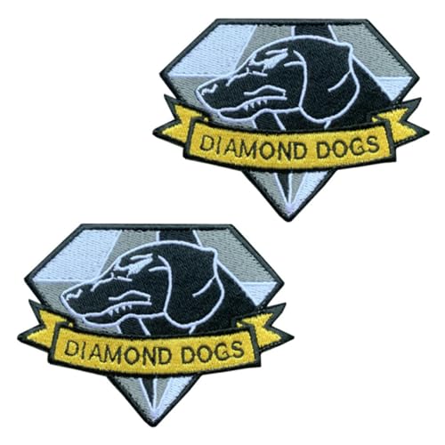 2 Stück Diamantenhund Taktisch Diensthund Abzeichen Flagge Patch Abnehmbare Aufnäher mit Stickerei Taktisch Militär Applikation für Blindenhunde Geschirrweste Diensthunde mittelgroße von Tuyatezhi