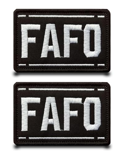 2 Stück FAFO Taktisch Patch Militär Abzeichen Aufnäher mit Stickerei Lustiger Flagge Applikation für Kleidung Rucksäcke Jacke Hundegeschirr Jeans Weste von Tuyatezhi