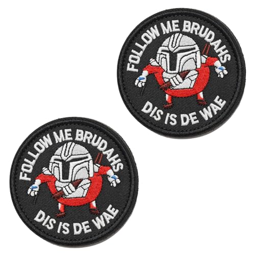 2 Stück Follow Me Brudahs Dis Is De Wae Lustige Taktisch Flagge Patch Stickerei Stickerei Abnehmbare Aufnäher mit Nylon Applikation für Kleidung Jacke Weste Rucksäcke Baseballkappe 2 Stück Follow Me Brudahs Dis Is De Wae Lustige Taktisch Flagge Patch Stickerei Stickerei Abnehmbare Aufnäher mit Nylon Applikation für Kleidung Jacke Weste Rucksäcke Baseballkappe von Tuyatezhi