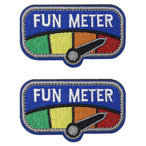 2 Stück Fun Meter/Spaß Messgerät Lustiger Slogan Patch Nylon Stickerei Hook Loop Taktische Militärisch Abnehmbar Aufnäher Applikation für Kleidung Rucksäcke Weste Hut Jacke T-Shirt 2 Stück Fun Meter/Spaß Messgerät Lustiger Slogan Patch Nylon Stickerei Hook Loop Taktische Militärisch Abnehmbar Aufnäher Applikation für Kleidung Rucksäcke Weste Hut Jacke T-Shirt von Tuyatezhi