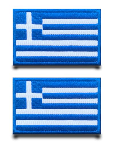 2 Stück Griechenland Flagge-Patch Stickerei Taktische Militär Greece Patch,Aufnäher Mit Nylon Airsoft Für Abzeichen Stickereibänder Jacke Rucksäcke Taschen Taktische Kleidung 2 Stück Griechenland Flagge-Patch Stickerei Taktische Militär Greece Patch,Aufnäher Mit Nylon Airsoft Für Abzeichen Stickereibänder Jacke Rucksäcke Taschen Taktische Kleidung von Tuyatezhi