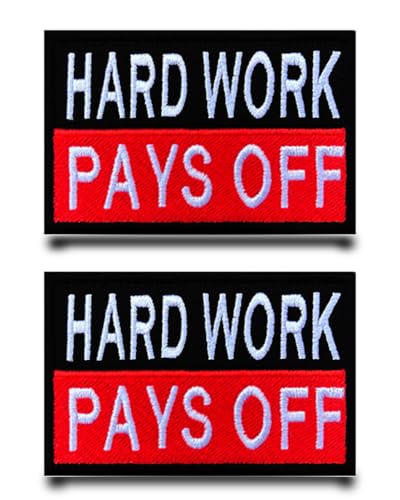 2 Stück"HARD WORK PAYS OFF"Flagge Patch Stickerei Taktische Militär Patch Aufnäher mit Stickereiverschluss Airsoft Patch für Jacke Taschen Abzeichen Rucksäcke Taktische Kleidung Stickereibänder 2 Stück"HARD WORK PAYS OFF"Flagge Patch Stickerei Taktische Militär Patch Aufnäher mit Stickereiverschluss Airsoft Patch für Jacke Taschen Abzeichen Rucksäcke Taktische Kleidung Stickereibänder von Tuyatezhi