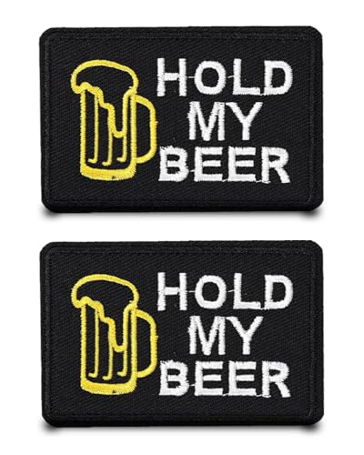 2 Stück HOLD MY BEER Halt mein Bier Stickerei Patch Flagge Abzeichen Lustiger Taktische Aufnäher Nylon Militär Applikation für Kleidung Hut Jacke Taschen Rucksäcke Weste Jeans 2 Stück HOLD MY BEER Halt mein Bier Stickerei Patch Flagge Abzeichen Lustiger Taktische Aufnäher Nylon Militär Applikation für Kleidung Hut Jacke Taschen Rucksäcke Weste Jeans von Tuyatezhi