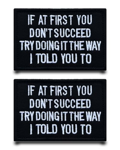 2 Stück IF AT FIRST YOU DON'T SUCCEED Lustige Patch Abnehmbare Aufnäher mit Stickerei Flagge Patch Applikation für Jacke Weste Kleidung Baseballkappe Rucksäcke Draussen Taschen 2 Stück IF AT FIRST YOU DON'T SUCCEED Lustige Patch Abnehmbare Aufnäher mit Stickerei Flagge Patch Applikation für Jacke Weste Kleidung Baseballkappe Rucksäcke Draussen Taschen von Tuyatezhi