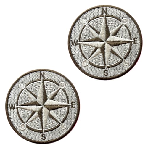 2 Stück Kompass Lustiger Flagge Patch Stickerei Compass Taktische Stickerei Abzeichen Aufnäher mit Stickerei Militär Patch Applikation für Kleidung Rucksäcke Jacke Jeans Taschen Weste 2 Stück Kompass Lustiger Flagge Patch Stickerei Compass Taktische Stickerei Abzeichen Aufnäher mit Stickerei Militär Patch Applikation für Kleidung Rucksäcke Jacke Jeans Taschen Weste von Tuyatezhi
