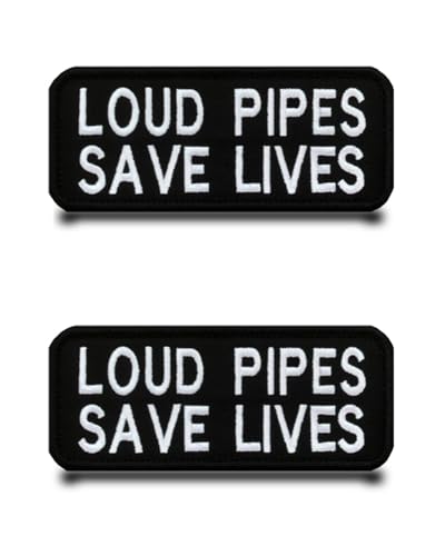 2 Stück LOUD PIPES SAVE LIVES Lustige Patch Abnehmbare Aufnäher mit Stickerei Taktische Militär Flagge Patch Applikation für Taschen Jacke Weste Kleidung Baseballkappe Rucksäcke Draussen von Tuyatezhi