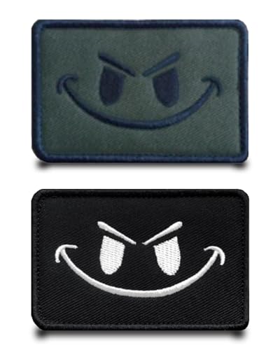 2 Stück Lächeln Lustige Flagge Patch Abnehmbare Aufnäher mit Stickereiverschluss Applikation Taktisch Militär Patch für Jacke Weste Stickereibänder Rucksäcke Taktische Kleidung Taschen Abzeichen 2 Stück Lächeln Lustige Flagge Patch Abnehmbare Aufnäher mit Stickereiverschluss Applikation Taktisch Militär Patch für Jacke Weste Stickereibänder Rucksäcke Taktische Kleidung Taschen Abzeichen von Tuyatezhi