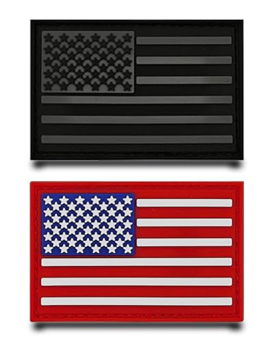 2 Stück PVC USA Schwarz Rot Lustige Patch Abnehmbare Aufnäher mit Nylon 3D Taktische Flagge Patch Applikation für Kleidung Baseballkappe Taschen Jacke Rucksäcke Draussen Weste 2 Stück PVC USA Schwarz Rot Lustige Patch Abnehmbare Aufnäher mit Nylon 3D Taktische Flagge Patch Applikation für Kleidung Baseballkappe Taschen Jacke Rucksäcke Draussen Weste von Tuyatezhi