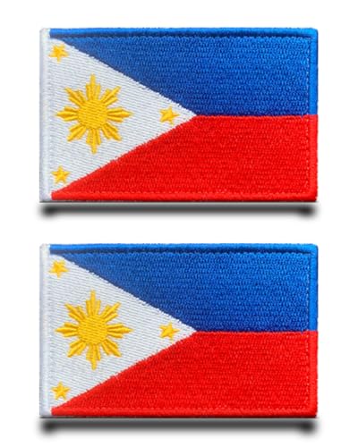2 Stück Philippinen Flagge-Patch Stickerei Taktische Militär Patch,Aufnäher Mit Nylon Airsoft Patch Für Jacke Stickereibänder Rucksäcke Taktische Kleidung Taschen Abzeichen 2 Stück Philippinen Flagge-Patch Stickerei Taktische Militär Patch,Aufnäher Mit Nylon Airsoft Patch Für Jacke Stickereibänder Rucksäcke Taktische Kleidung Taschen Abzeichen von Tuyatezhi