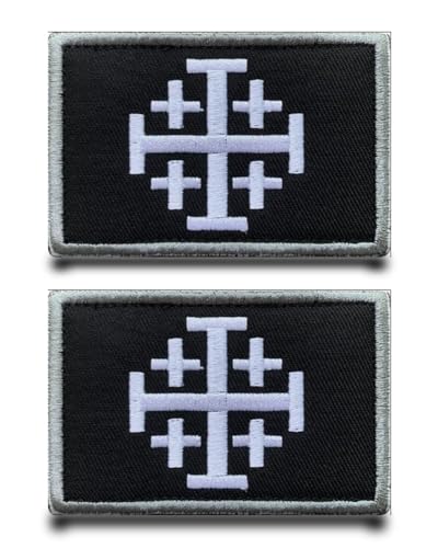 2 Stück Ritter Templer Kreuz Flagge Patch Abnehmbare Aufnäher mit Stickereiverschluss Taktisch Militär Patch Applikation für Kleidung Stickereibänder Rucksäcke Jacke Jeans Taschen Weste Hundegeschirr 2 Stück Ritter Templer Kreuz Flagge Patch Abnehmbare Aufnäher mit Stickereiverschluss Taktisch Militär Patch Applikation für Kleidung Stickereibänder Rucksäcke Jacke Jeans Taschen Weste Hundegeschirr von Tuyatezhi
