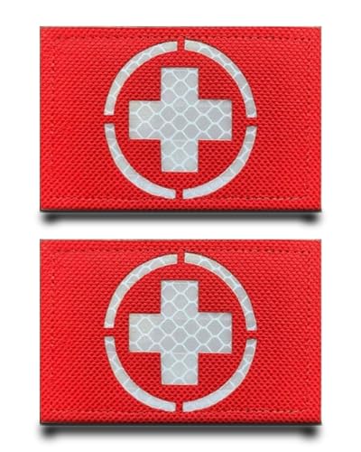 2 Stück Rot Sanitätskreuz IR Reflektierend Flagge Patch Abnehmbare Aufnäher mit Stickereiverschluss Taktisch Militär Patch Applikation für Weste Kleidung Stickereibänder Rucksäcke Jacke Taschen 2 Stück Rot Sanitätskreuz IR Reflektierend Flagge Patch Abnehmbare Aufnäher mit Stickereiverschluss Taktisch Militär Patch Applikation für Weste Kleidung Stickereibänder Rucksäcke Jacke Taschen von Tuyatezhi